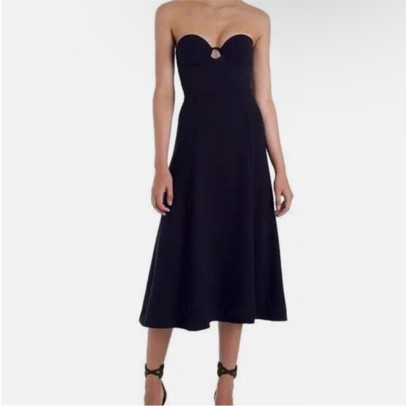 Zimmermann Crepe Strapless Dress in Navy NEW - Picture 5 of 14